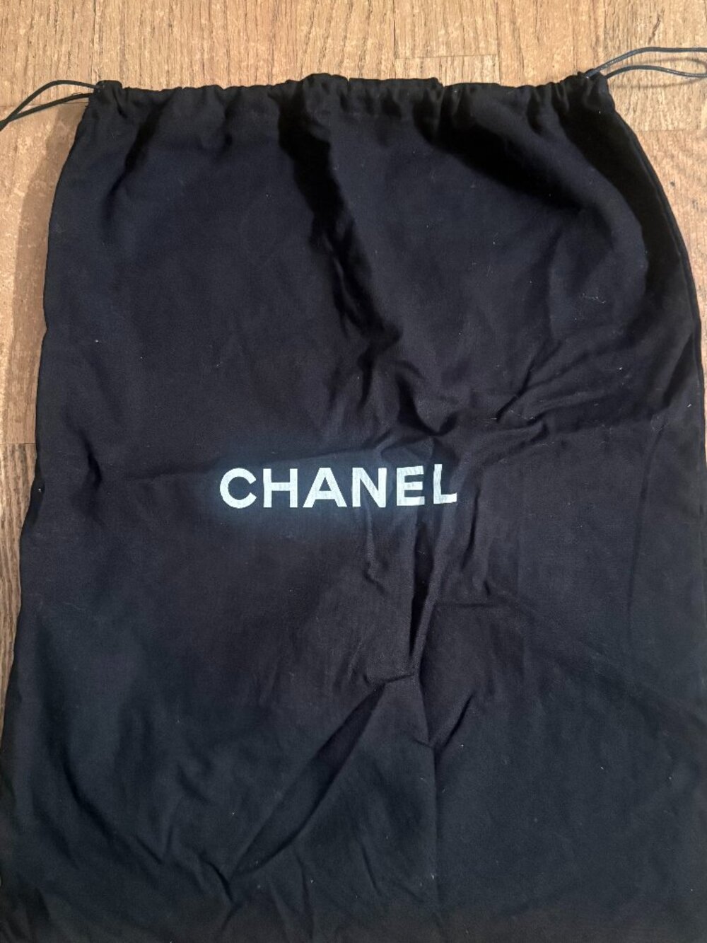 AUTHENTIC CHANEL BLACK DRAWSTRING DUST BAG 19" X 14"